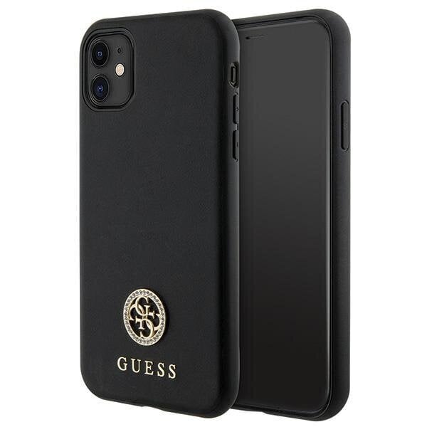 Guess GUHCN61PS4DGPK iPhone 11 | Xr 6.1" czarny|black hardcase Strass Metal Logo цена и информация | Telefoni kaaned, ümbrised | kaup24.ee