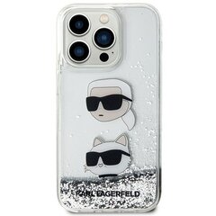 Karl Lagerfeld KLHCN61LDHKCNS iPhone 11 | Xr 6.1" srebrny|silver hardcase Liquid Glitter Karl & Choupette Heads цена и информация | Чехлы для телефонов | kaup24.ee