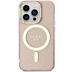 Guess GUHMN61HCMCGP iPhone 11 | Xr 6.1" różowy|pink hardcase Glitter Gold MagSafe цена и информация | Чехлы для телефонов | kaup24.ee