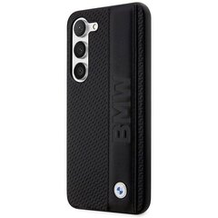 Original Case BMW Leather Textured & Stripe BMHCS23S22RDPK for Samsung Galaxy S23 Black цена и информация | Чехлы для телефонов | kaup24.ee