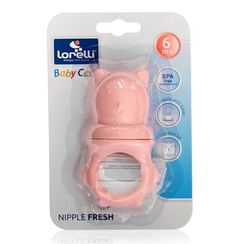 Söötja koos ümbrisega Lorelli Nipple Fresh Pink цена и информация | Lutid | kaup24.ee