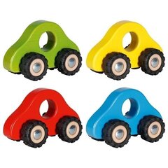 Puidust auto koos kummiratastega Goki hind ja info | Imikute mänguasjad | kaup24.ee