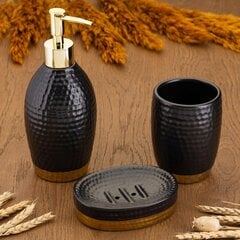 Lumi Black Gold vannitoakomplekt 3 tk цена и информация | Аксессуары для ванной комнаты | kaup24.ee