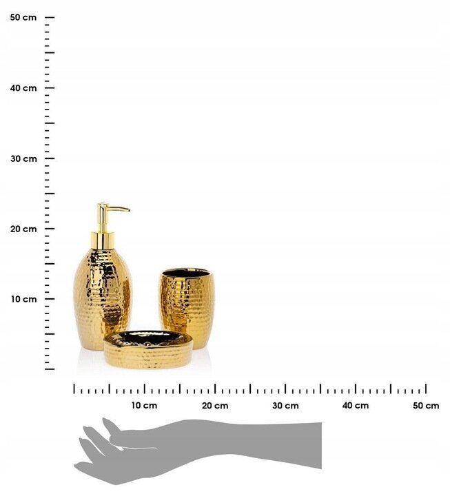 Lumi Gold vannitoakomplekt 3 tk цена и информация | Vannitoa sisustuselemendid ja aksessuaarid | kaup24.ee