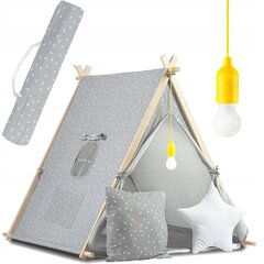 Детская палатка с лампой, серая цена и информация | Детские игровые домики | kaup24.ee
