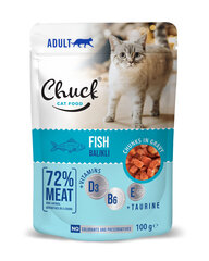 Chuck Pouch Adult with Fish konserv kassidele tuunikalaga kastmes, 100 g x 24 tk hind ja info | Konservid kassidele | kaup24.ee