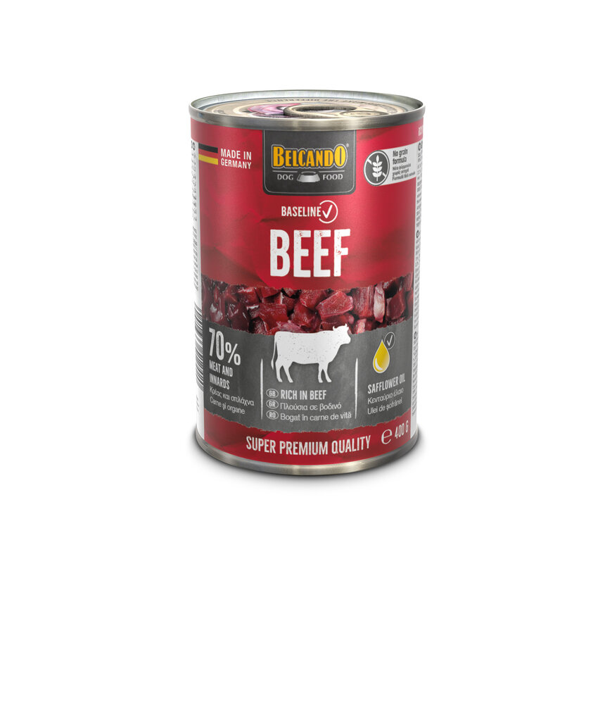 Belcando Baseline With Beef täisväärtuslik koeratoit veiselihaga 400 g x 6 tk hind ja info | Konservid koertele | kaup24.ee
