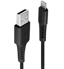 2m USB Type A to Lightning Cable, Black Lindy 31321 Apple цена и информация | Кабели для телефонов | kaup24.ee