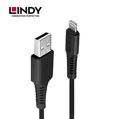 2m USB Type A to Lightning Cable, Black Lindy 31321 Apple цена и информация | Кабели для телефонов | kaup24.ee