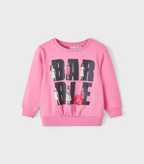 Детская толстовка Name It Barbie 13221133*02 5715434599468, розовая цена и информация | Свитеры, жилетки, пиджаки для девочек | kaup24.ee
