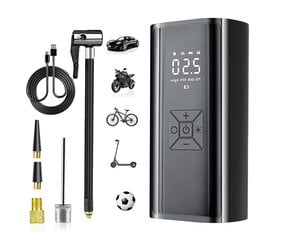 Электрический велосипедный насос Bedde, черный цена и информация | Насосы для велосипеда | kaup24.ee