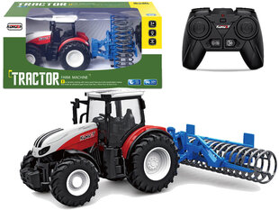 Kaugjuhitav traktor sinise rulliga hind ja info | Poiste mänguasjad | kaup24.ee
