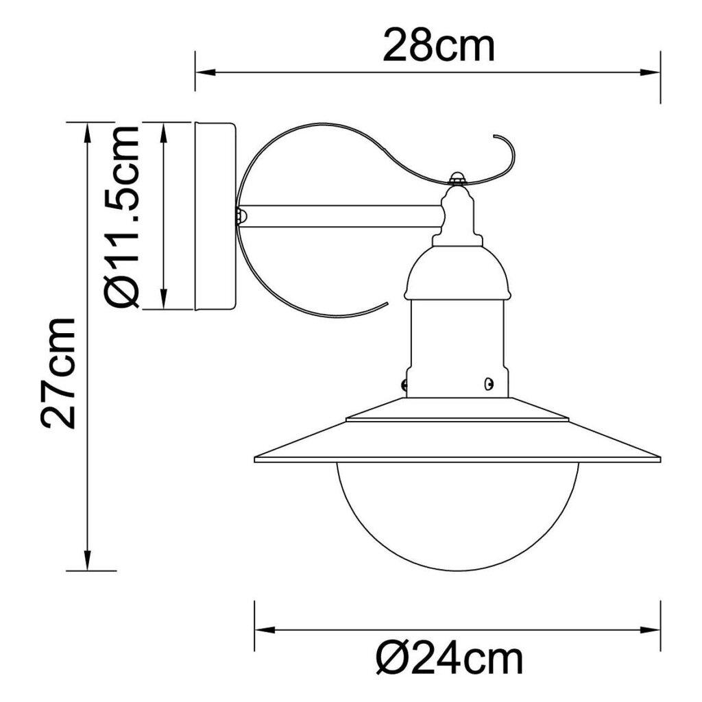 Tänavaseinalamp G.LUX GH-214-BL hind ja info | Aia- ja õuevalgustid | kaup24.ee