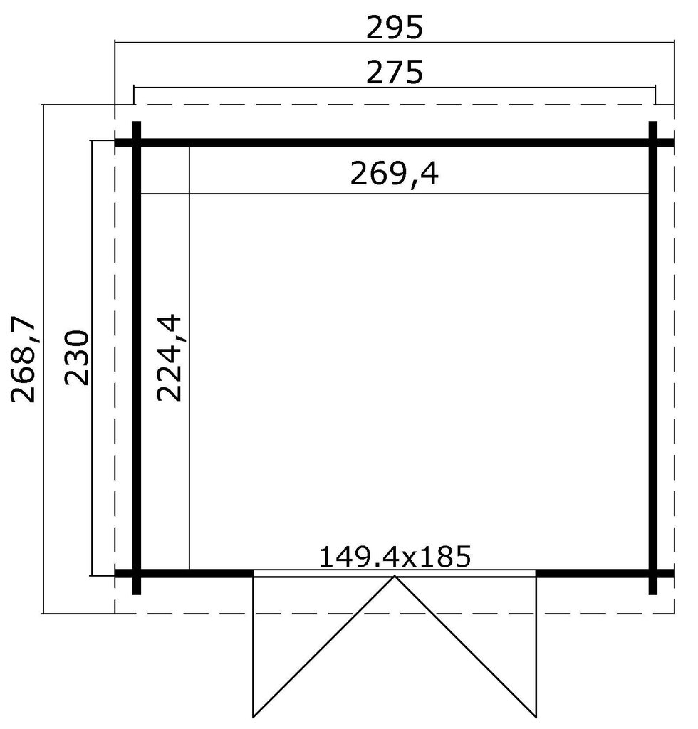 Aiamaja-kuur San Jose230 6,1 m² цена и информация | Kuurid ja aiamajad | kaup24.ee