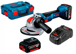 Cordless angle grinder GWX 18V-10, 2x5.0Ah, 1880CV, 18V, 9.000 min.-1 цена и информация | Шлифовальные машины | kaup24.ee