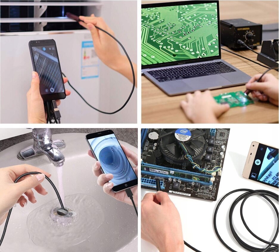 Endoskoopiline inspektsioonikaamera 8 mm Full HD Android USB-C 5 meetrit цена и информация | Nutiseadmed ja aksessuaarid | kaup24.ee
