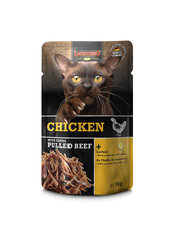 Leonardo Chicken + Extra Pull Beef для кошек с курицей и тушеной говядиной 70 г × 16 шт цена и информация | Кошачьи консервы | kaup24.ee