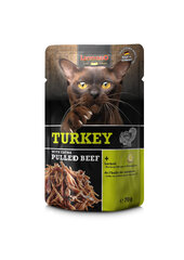 Leonardo Turkey + extra pull Beef для кошек с индейкой и тушеной говядиной 70 г × 16 шт цена и информация | Кошачьи консервы | kaup24.ee