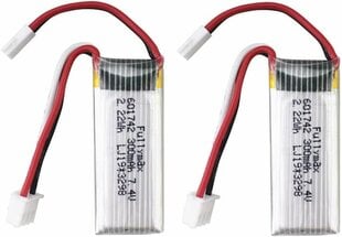 2 шт. 7.4V 300mAh высокоскоростной литиевый аккумулятор для WLToys F959 F959S XK A600 A700 A800 A430 RC модели самолета Перезаряжаемая батарея для планера с фиксированным крылом цена и информация | Батерейки | kaup24.ee