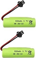 3.7V 500mah liitium aku, 2 tk цена и информация | Батарейки | kaup24.ee