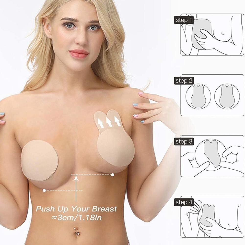 Women Invisible Silicone Breast Pads Boob Lift Tape Bra Nipple Cover  Sticker Pad