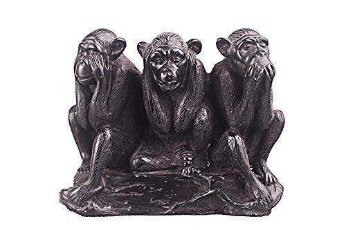 Kujuke Kolm tarka ahvi, 11 cm hind ja info | Sisustuselemendid | kaup24.ee