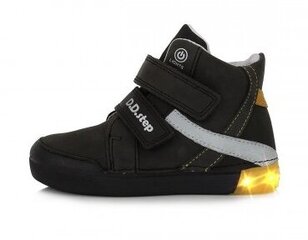 Кожаные ботинки для мальчиков D.D.Step A068-398AL, чёрные цена и информация | Детские сапоги | kaup24.ee