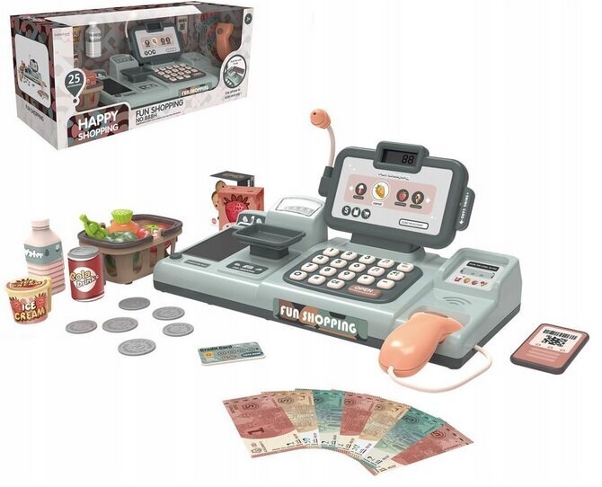 Mängu kassaaparaat koos kalkulaatori, kaalude ja tarvikutega цена и информация | Arendavad mänguasjad | kaup24.ee