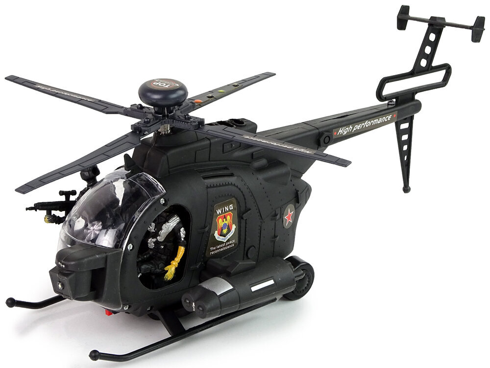 Sõjaväe helikopter, must hind ja info | Poiste mänguasjad | kaup24.ee