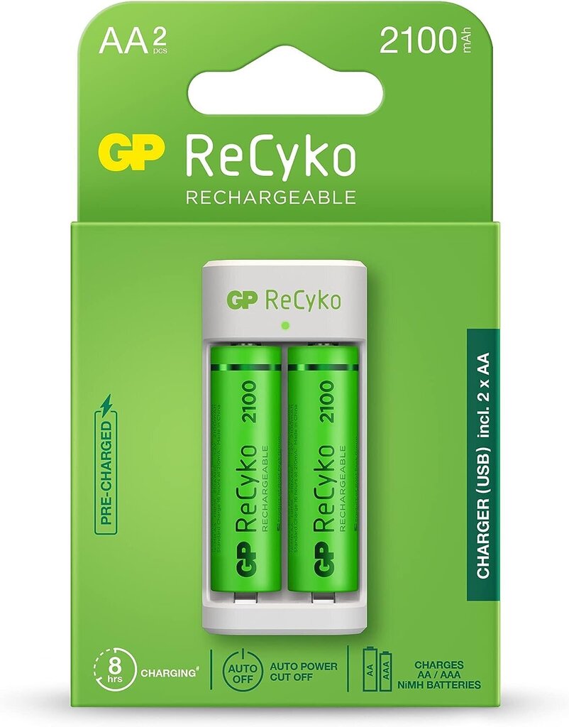 Laetavad patareid GP ReCyko E211 AA AAA NiMH + 2x AA 2100mAh цена и информация | Akulaadijad | kaup24.ee