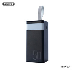 REMAX Chinen series PD20W+QC22.5W Внешний аккумулятор для быстрой зарядки (Powerbank) со светодиодной подсветкой 50000 мАч RPP-321 черный цена и информация | Remax Кухонные товары, товары для домашнего хозяйства | kaup24.ee