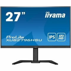 iiyama 68,6 см/27 дюймов (1920x1080) iiyama ProLite XUB2796HSU-B5 16:9 1 мс IPS HDMI DisplayPort USB 2.0 Поворотный динамик VESA FullHD Черный цена и информация | Iiyama Мониторы, стойки для мониторов | kaup24.ee