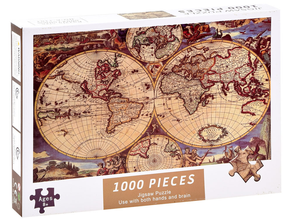 Puzzle kaart, 1000 d. hind ja info | Pusled | kaup24.ee