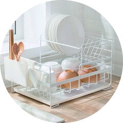 2-уровневая сушилка для посуды цена и информация | Столовые и кухонные приборы | kaup24.ee