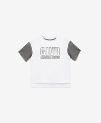 Футболка с коротким рукавом и крупным принтом белая для девочек Gulliver цена и информация | Рубашки для девочек | kaup24.ee