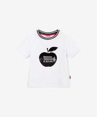 Футболка с коротким рукавом и крупным принтом белая для девочек Gulliver цена и информация | Рубашки для девочек | kaup24.ee