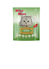 Tofu Cat Litter MIAU MIAU Aloe Vera, 6L цена и информация | Наполнители для кошачьих туалетов | kaup24.ee