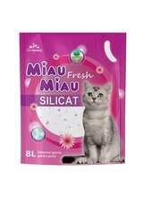Cиликагелевый наполнитель для кошачьего туалета Miau Miau, 8 л цена и информация | Наполнители для туалета | kaup24.ee