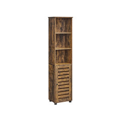 Шкаф для ванной комнаты с высокими полками Vasagle коричневый цена и информация | Шкафчики для ванной | kaup24.ee