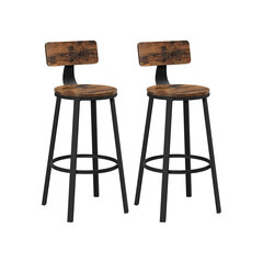 Набор барных стульев Songmics черный, коричневый цена и информация | Стулья для кухни и столовой | kaup24.ee