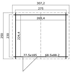 Aiamaja Niina 6,1 m² hind ja info | Kuurid ja aiamajad | kaup24.ee