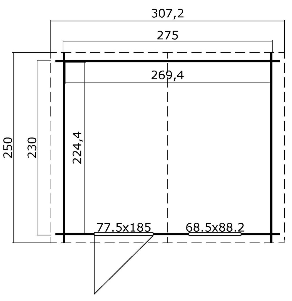 Aiamaja Niina 6,1 m² hind ja info | Kuurid ja aiamajad | kaup24.ee