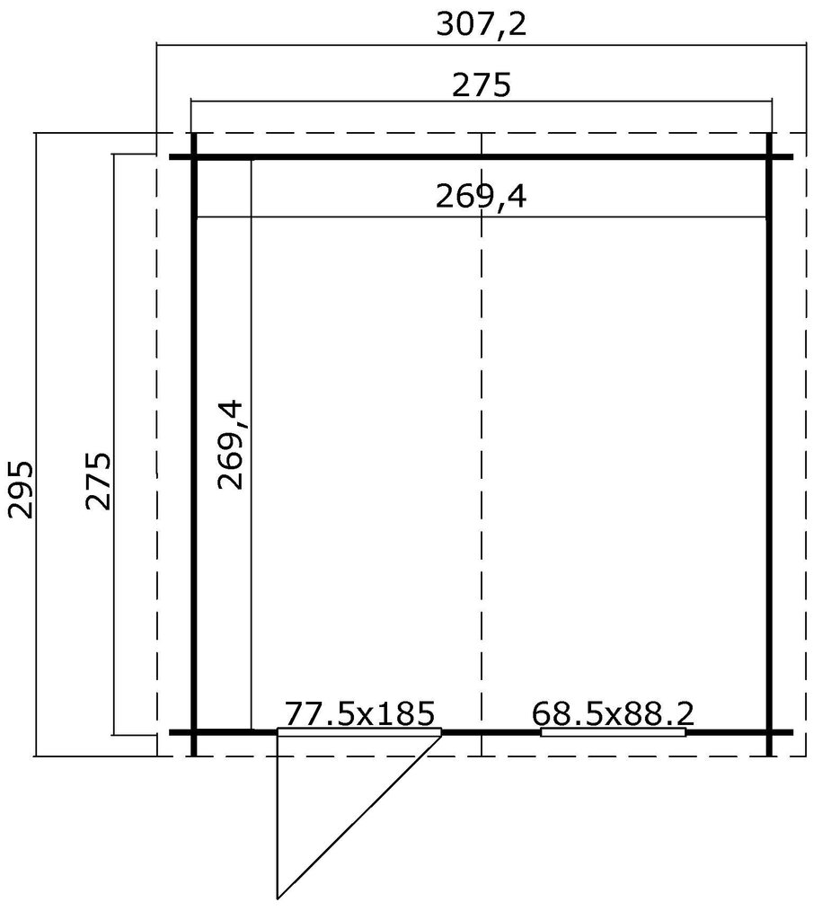 Aiamaja Niina 7,3 m² цена и информация | Kuurid ja aiamajad | kaup24.ee