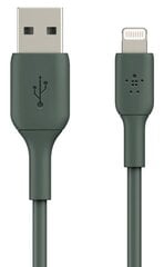 Belkin Lightning kaabel 1m PVC, midnight roheline, mfi cert hind ja info | Mobiiltelefonide kaablid | kaup24.ee