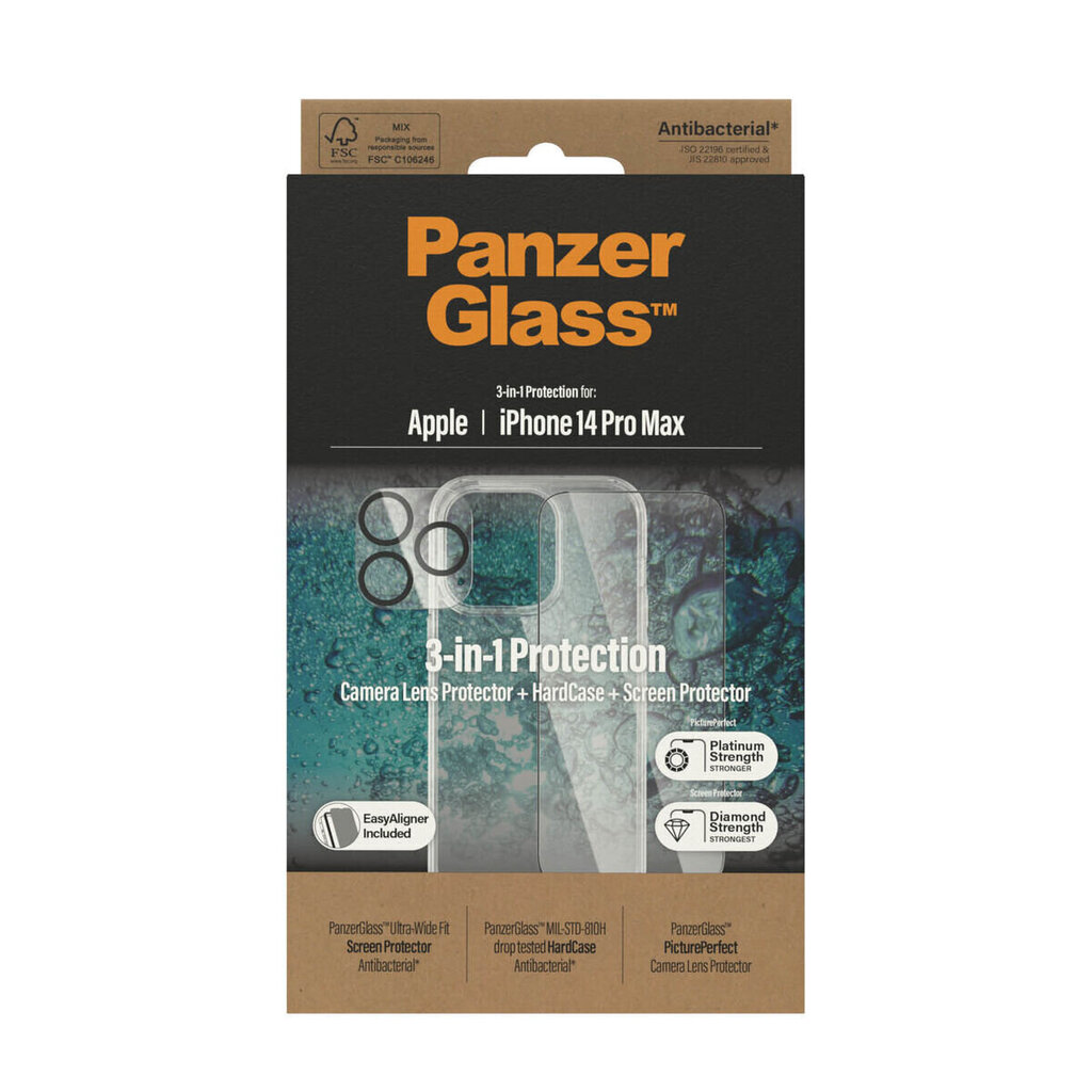 Panzer Glass B0404+2786 iPhone 14 Pro Max цена и информация | Ekraani kaitsekiled | kaup24.ee