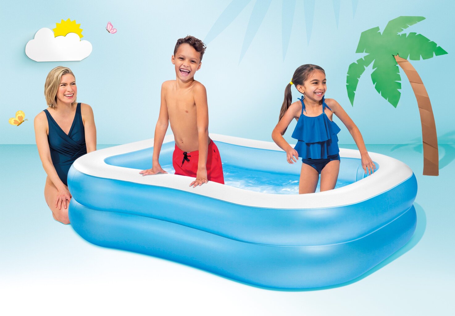 Täispuhutav bassein Intex Swim Center Family Pool, 203x152x48 cm hind ja info | Basseinid | kaup24.ee