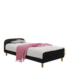 Кровать Moriba 3 90x200 см, черная цена и информация | Кровати | kaup24.ee