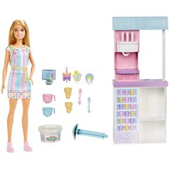 Barbie, Ice Cream Shopkeeper Playset, HCN46 цена и информация | Игрушки для девочек | kaup24.ee