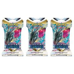 Pokemon TCG Sword and Shield Silver Tempest Booster Pack, 3 vnt. цена и информация | Атрибутика для игроков | kaup24.ee