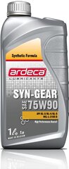 Масло Ardeca Syn-Gear 75W-90, 1 л цена и информация | Другие масла | kaup24.ee